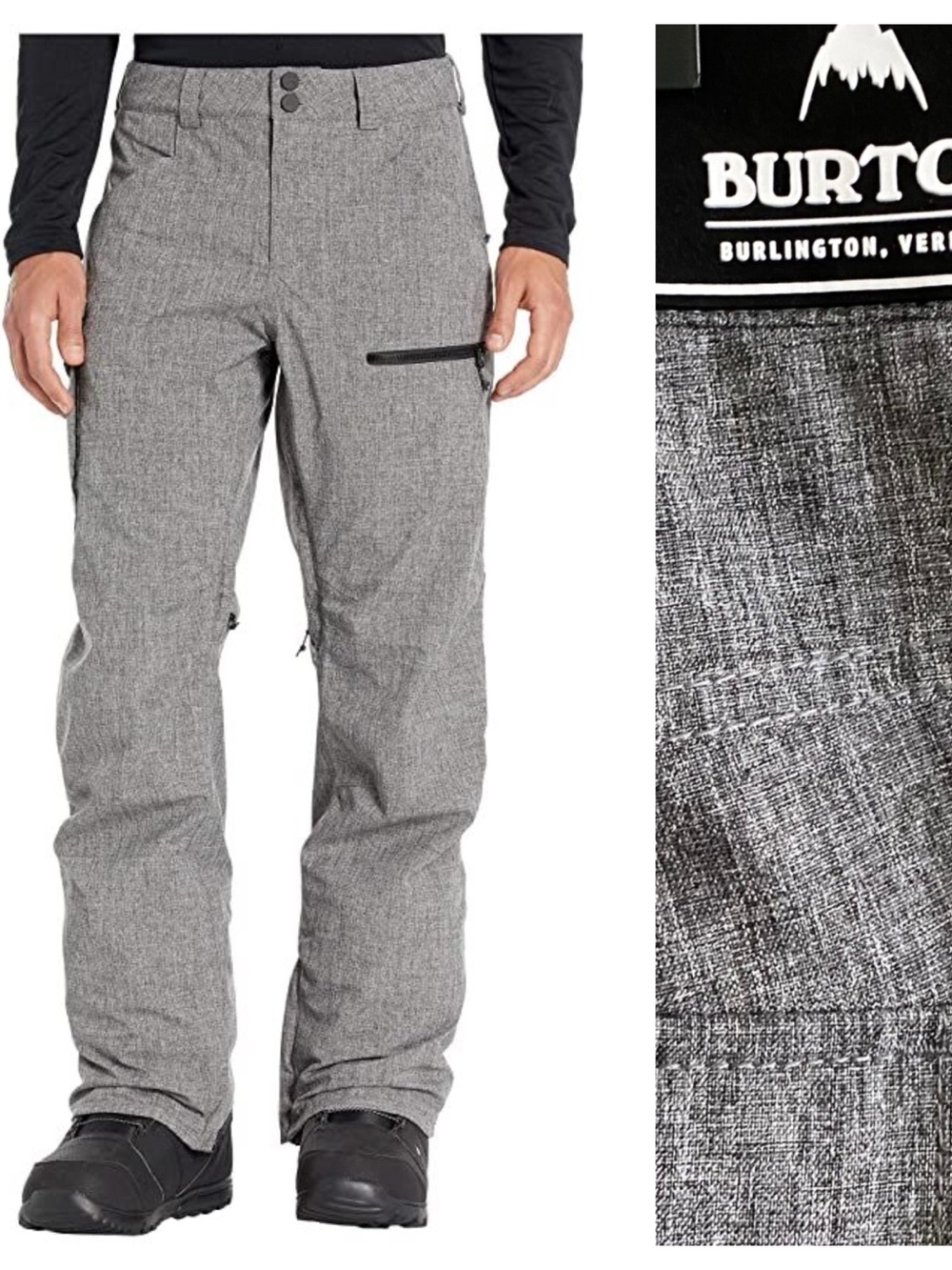 Burton Gray Men's Insulated Covert Ski Snowboarding Pants Large